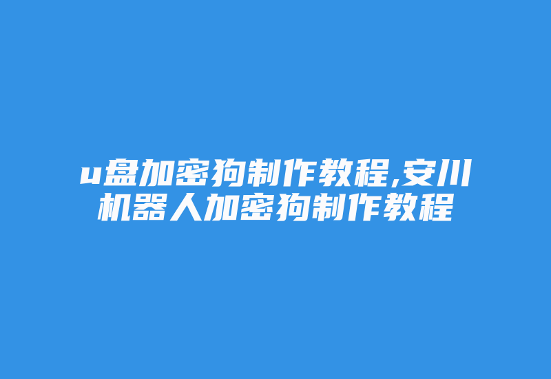 u盘加密狗制作教程,安川机器人加密狗制作教程-加密狗解密网