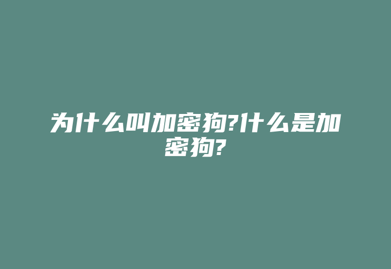 为什么叫加密狗?什么是加密狗?-加密狗解密网