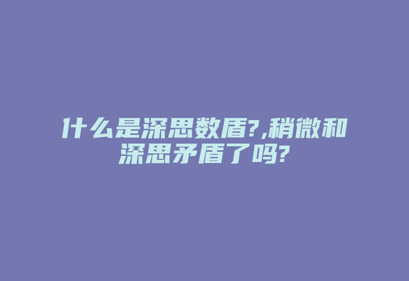 什么是深思数盾?,稍微和深思矛盾了吗?-加密狗解密网