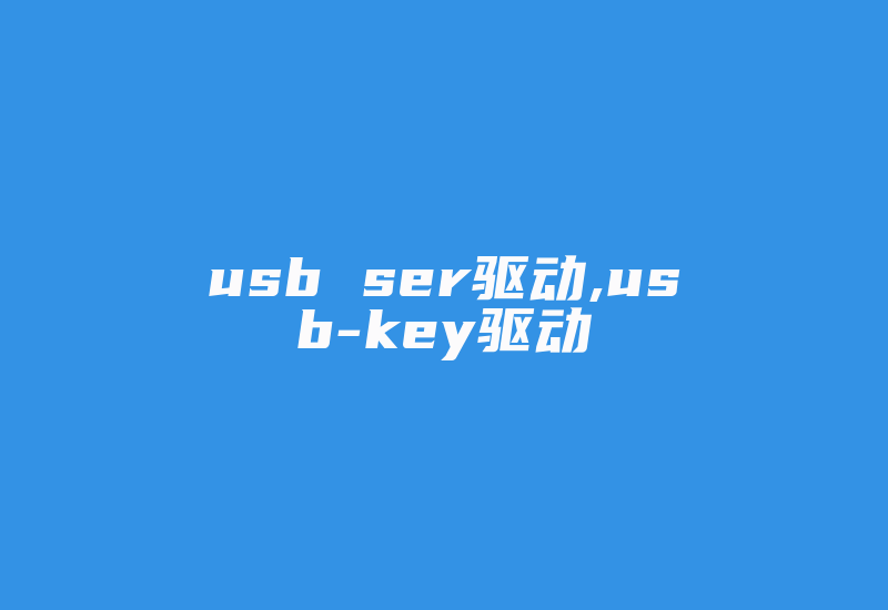 usb ser驱动,usb-key驱动-加密狗解密网